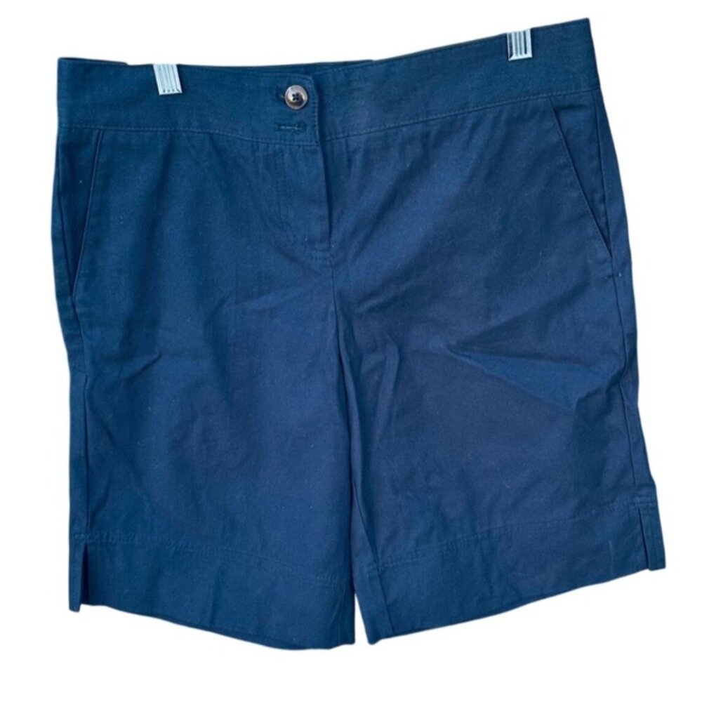 George Ladies Navy Shadow Shorts  97% Cotton 3% Spandex Size 6